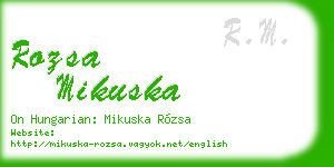 rozsa mikuska business card